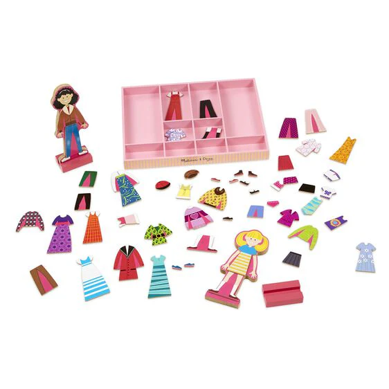 Abby & Emma Magnetic Wooden Dress-Up Dolls - Image 2
