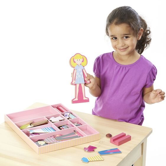 Abby & Emma Magnetic Wooden Dress-Up Dolls - Image 3