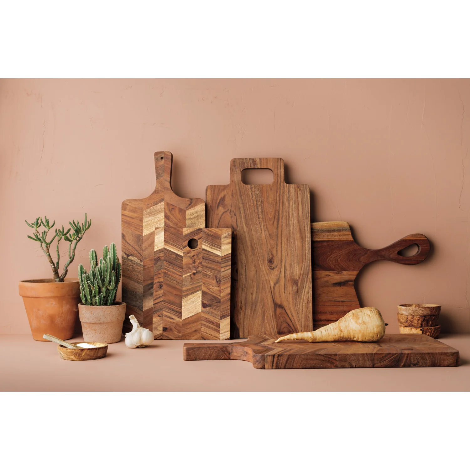 Acacia Rustic Edge 23 Inch Serving Paddle - Image 3