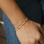 Addie Pearl Bracelet - Silver/White Pearl - Image 2