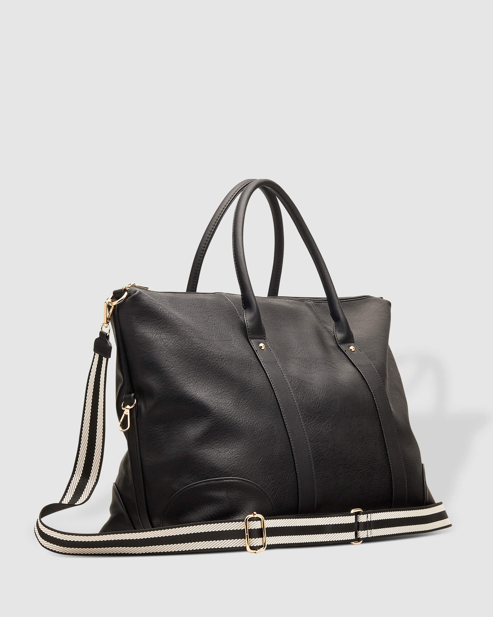 Alexis Stripe Travel Bag - Black - Image 9