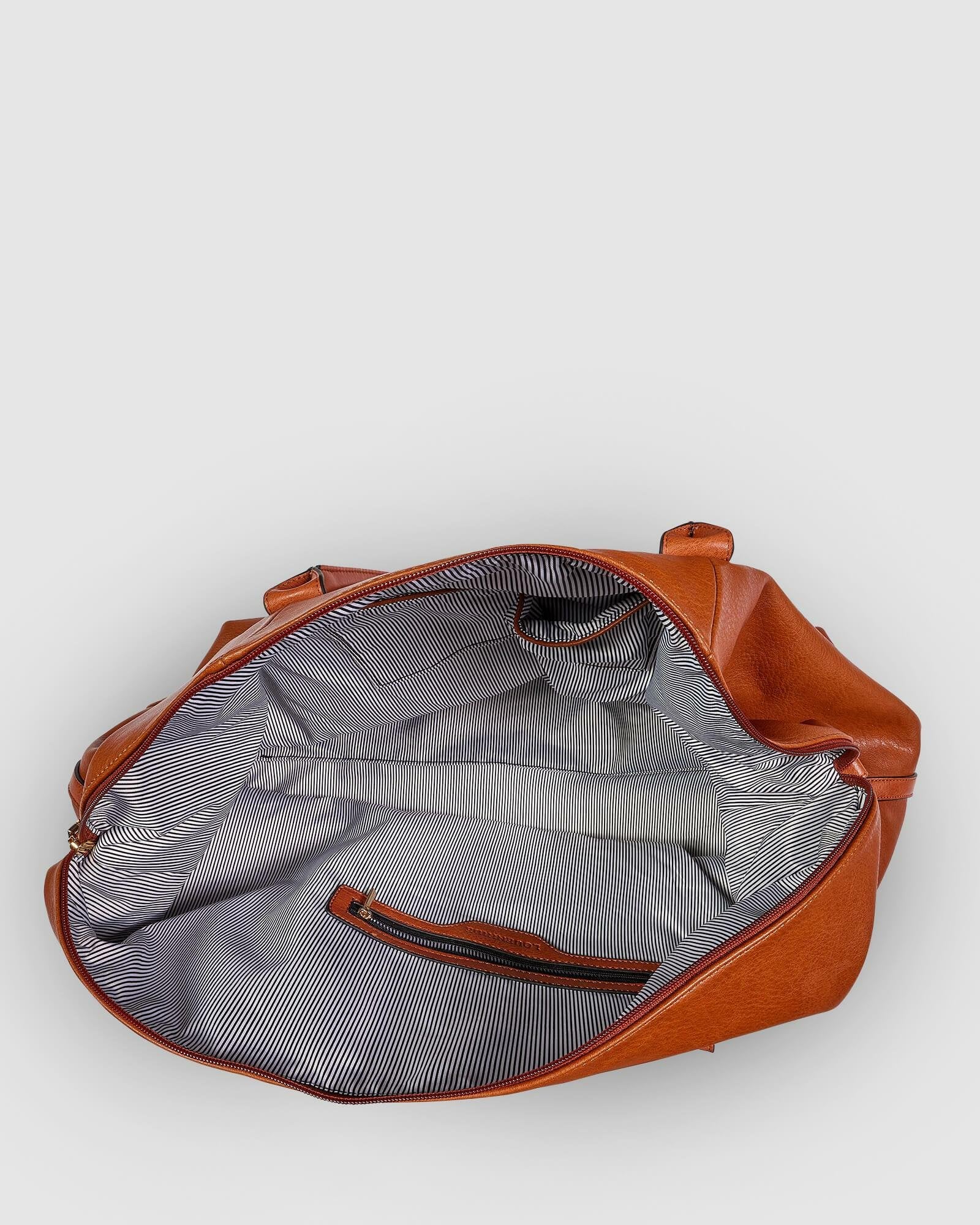Alexis Stripe Travel Bag - Tan - Image 4