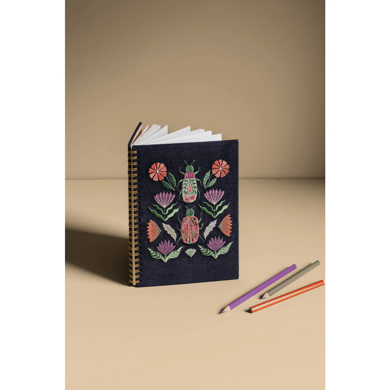 Amulet Ring Bound Embroidered Notebook - Image 2