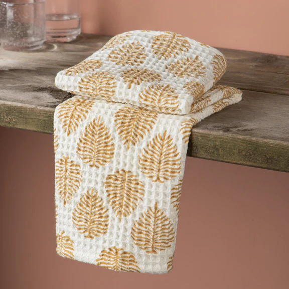 Arbor Block Print Waffle Dishtowel - Image 2