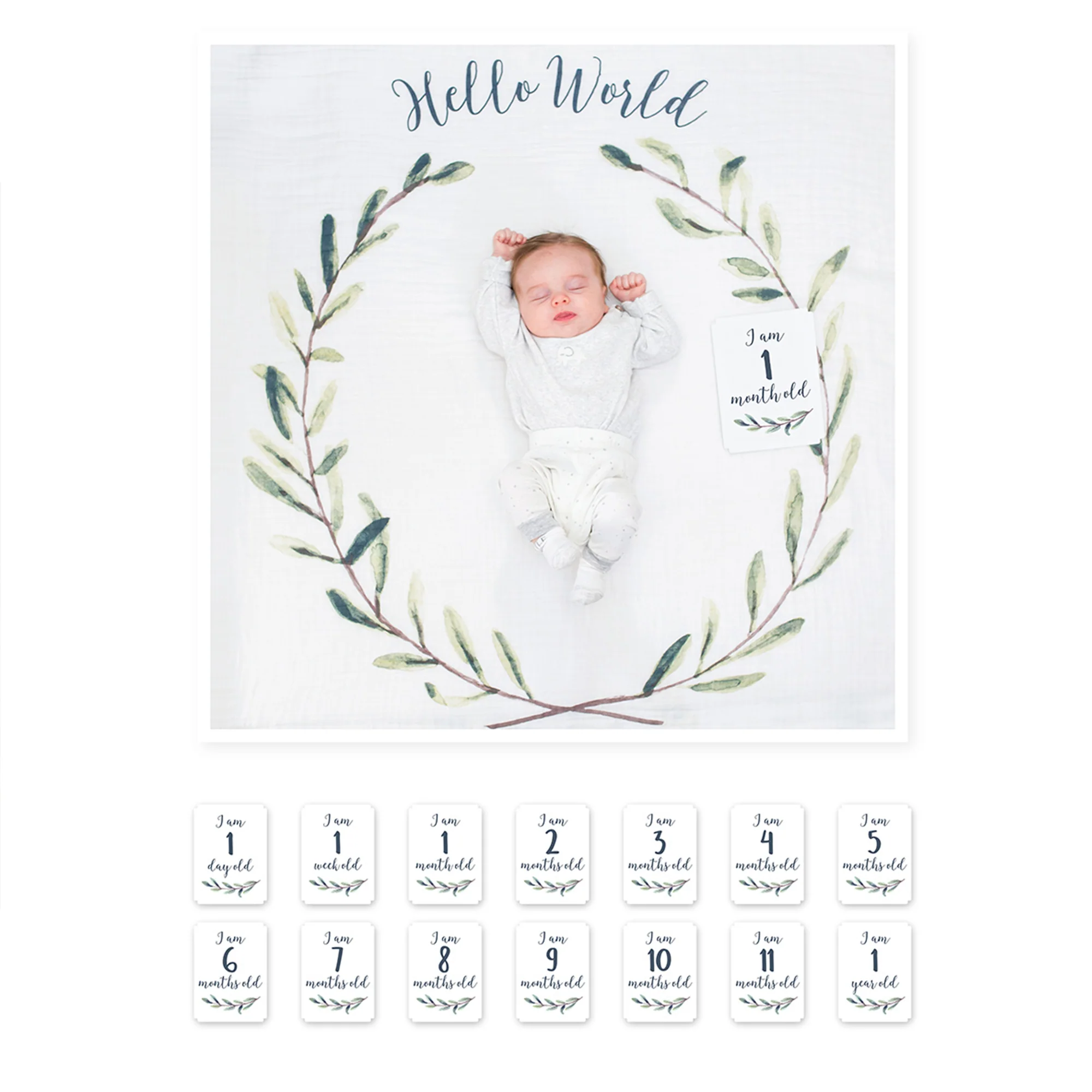 Baby's First Year Gift Set - Hello World Wreath - Image 2