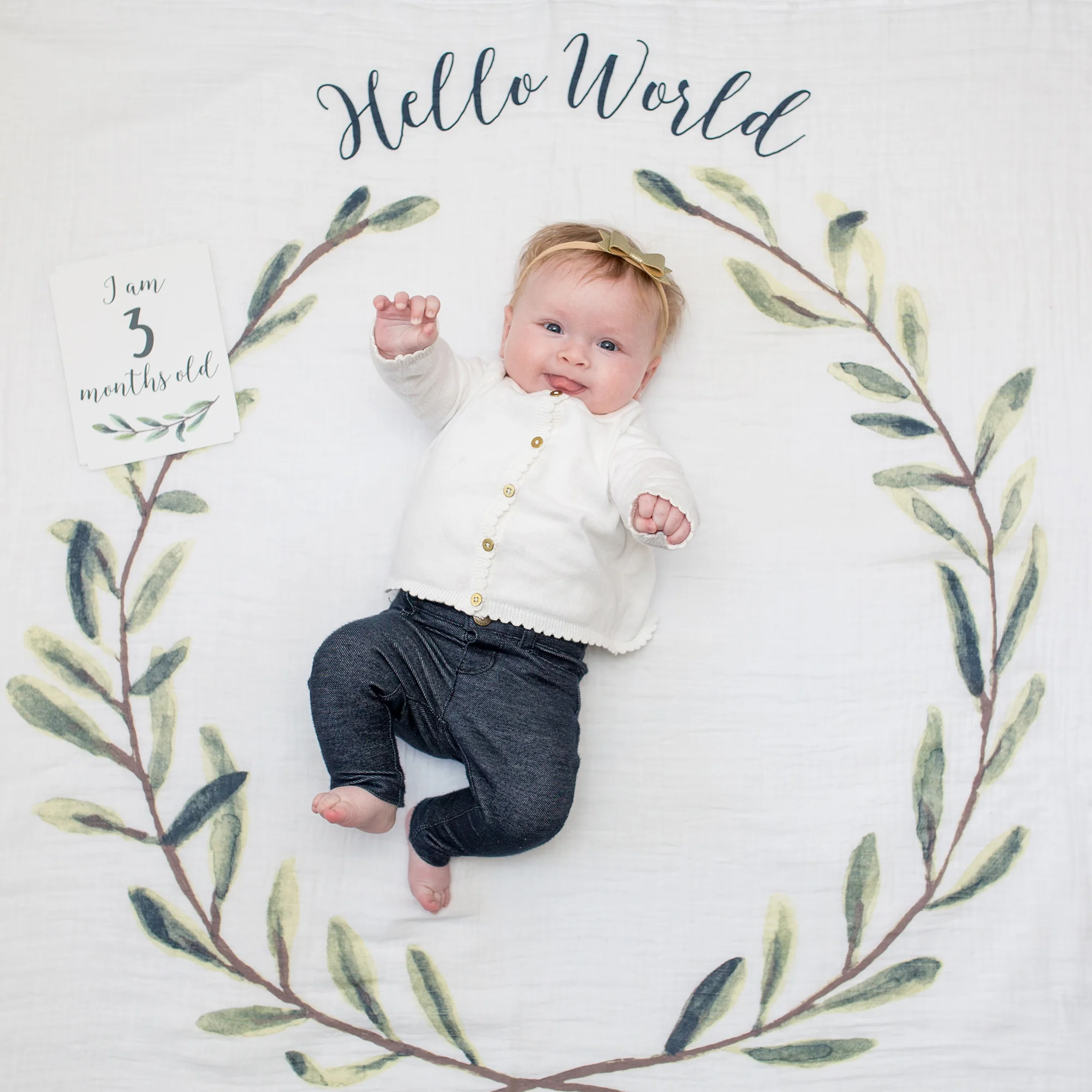 Baby's First Year Gift Set - Hello World Wreath - Image 3