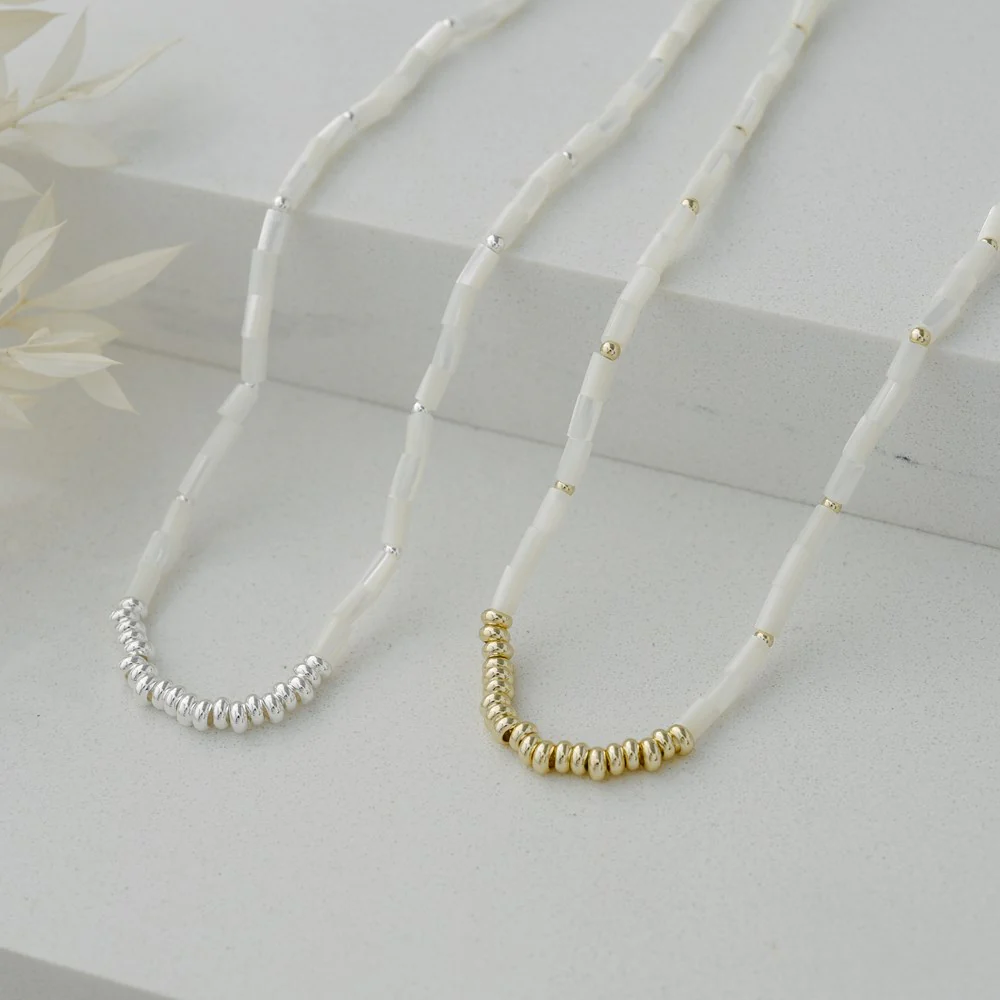 Bae Necklace - Silver/Mother of Pearl - Image 2