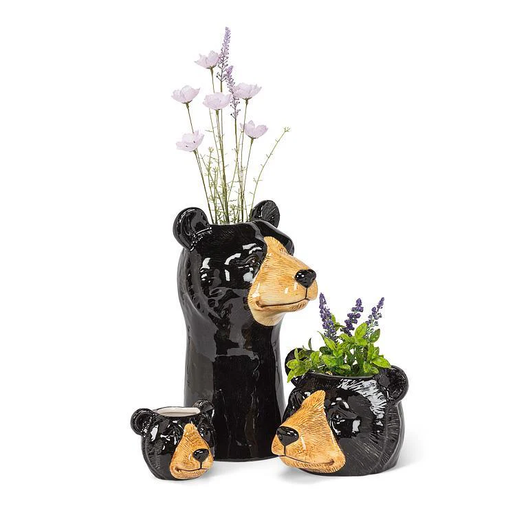Medium Black Bear Planter - Image 3