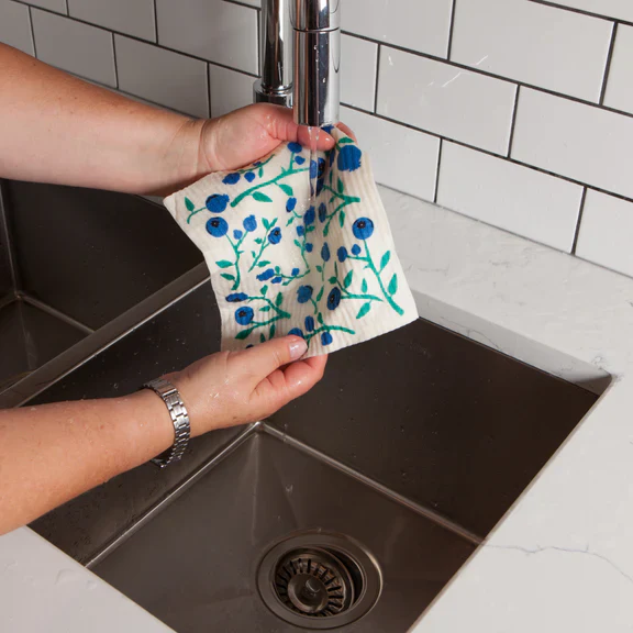 Blueberries Swedish Dish Cloth - Image 2