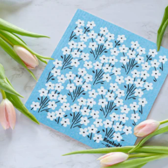 Bouquet Blue Swedish Dishcloth - Image 2