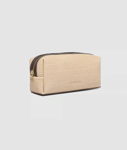 Brianna Makeup Bag with Brushes - Natural Chocolate - Image 4