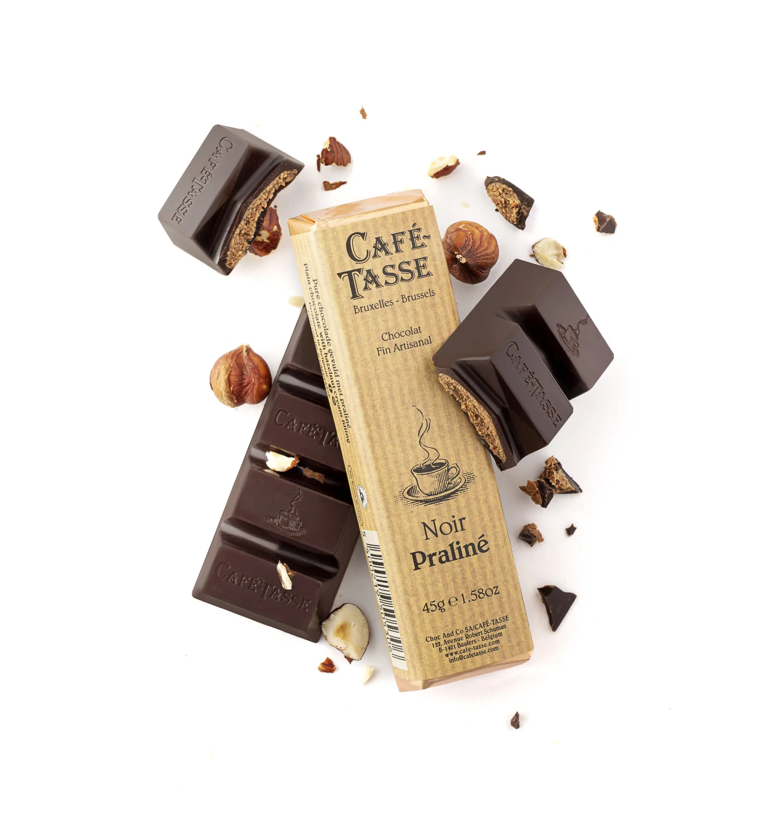 Cafe Tasse Dark Chocolate filled with Praline - Image 2
