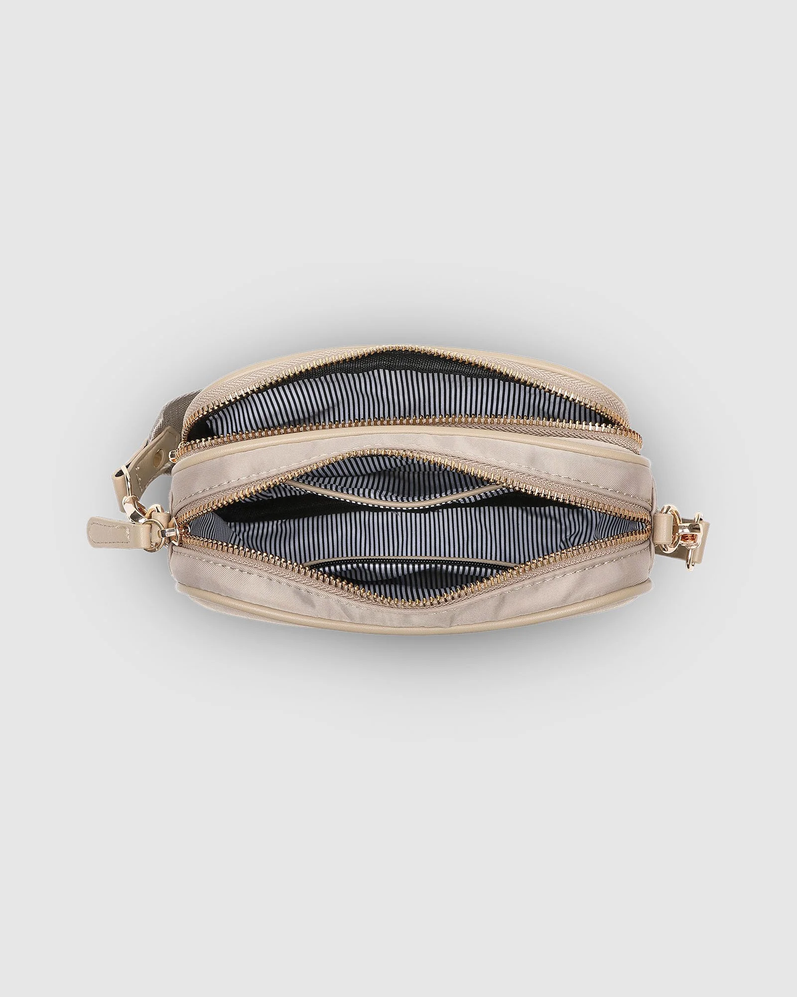 Cali Nylon Crossbody Bag - Beige - Image 4