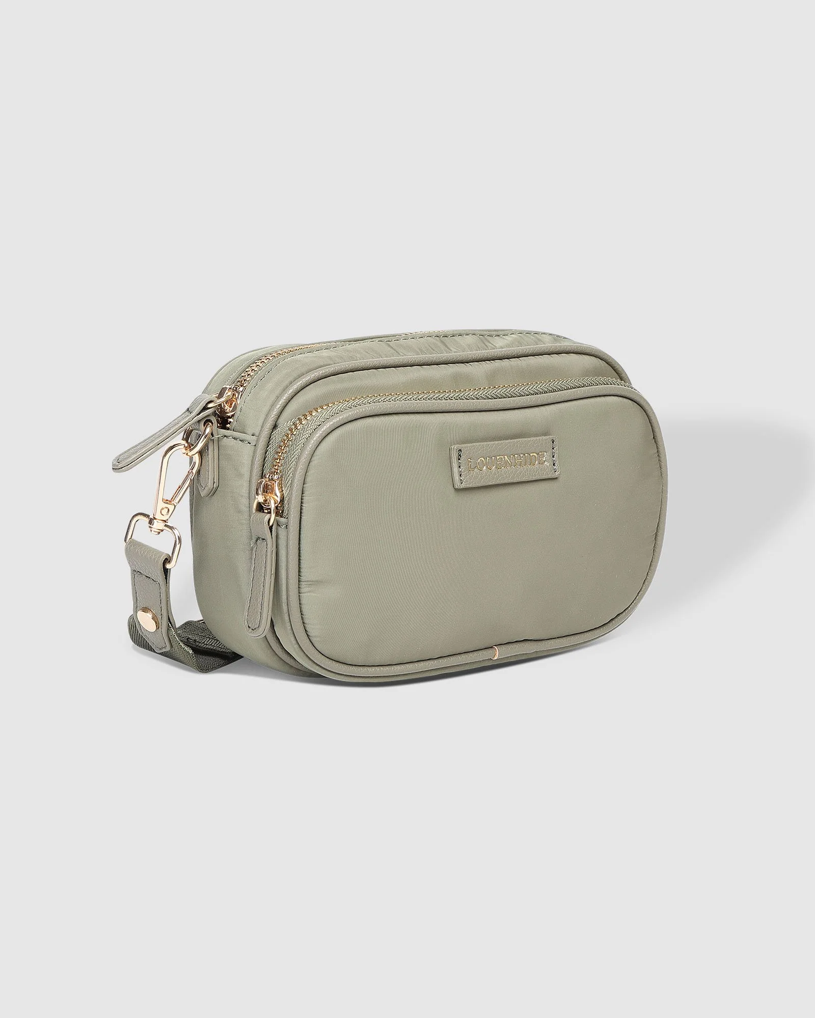 Cali Nylon Crossbody Bag - Khaki - Image 3