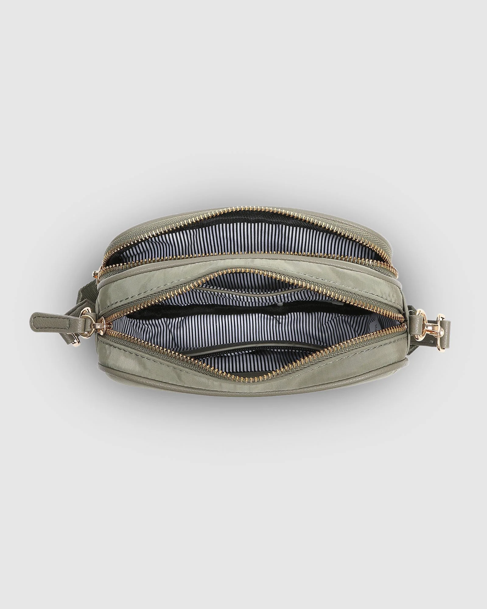 Cali Nylon Crossbody Bag - Khaki - Image 5