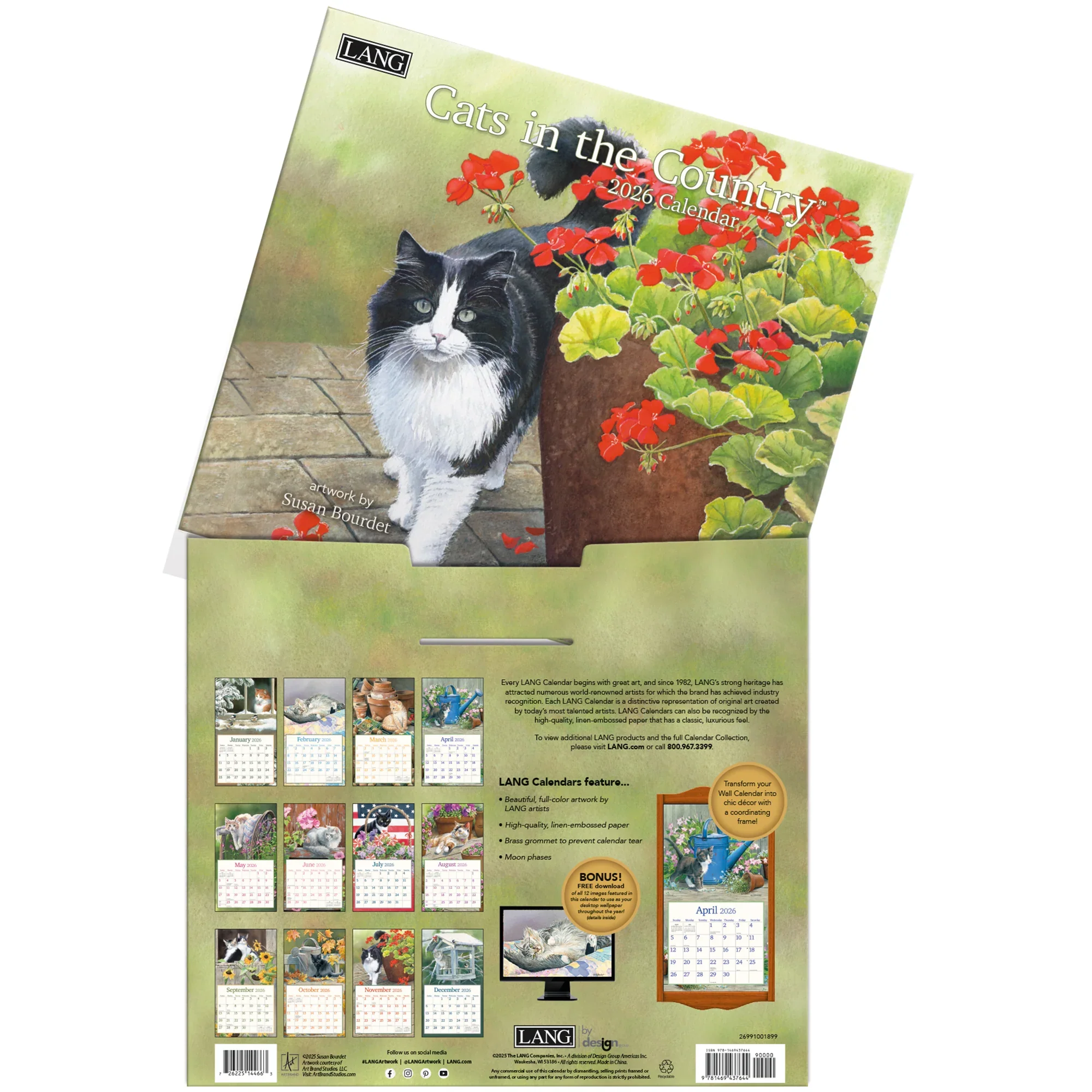 Cats In The Country 2026 Lang Calendar - Image 3