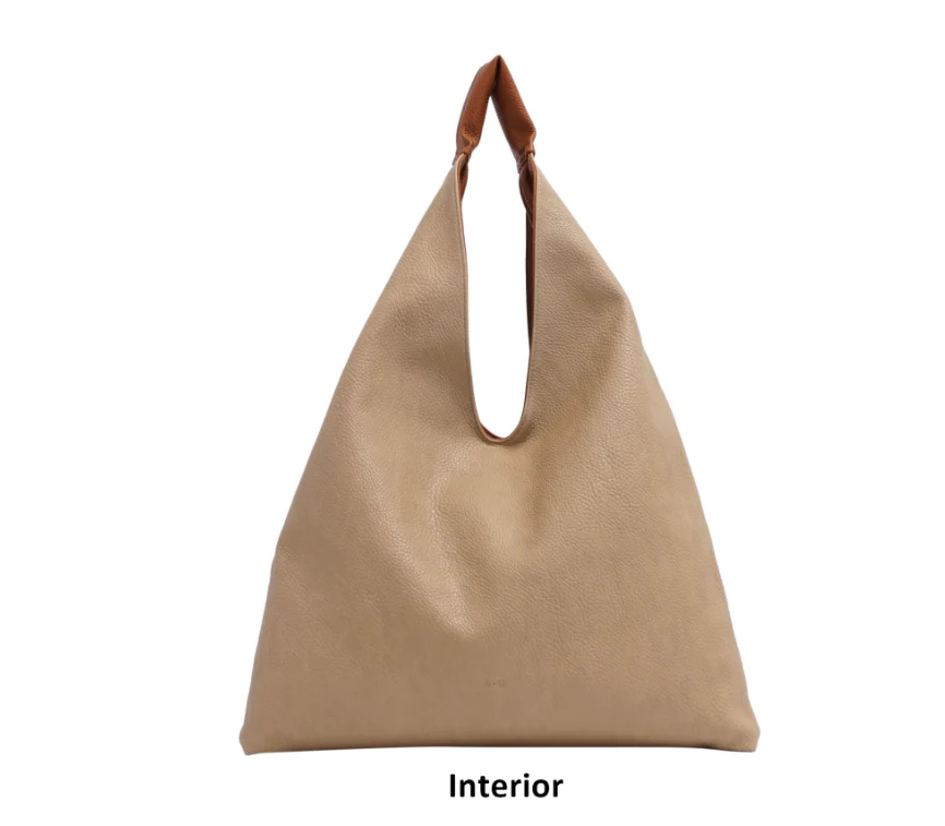 Cecilia 2-in-1 Reversible Hobo - Cognac / Tan - Image 2