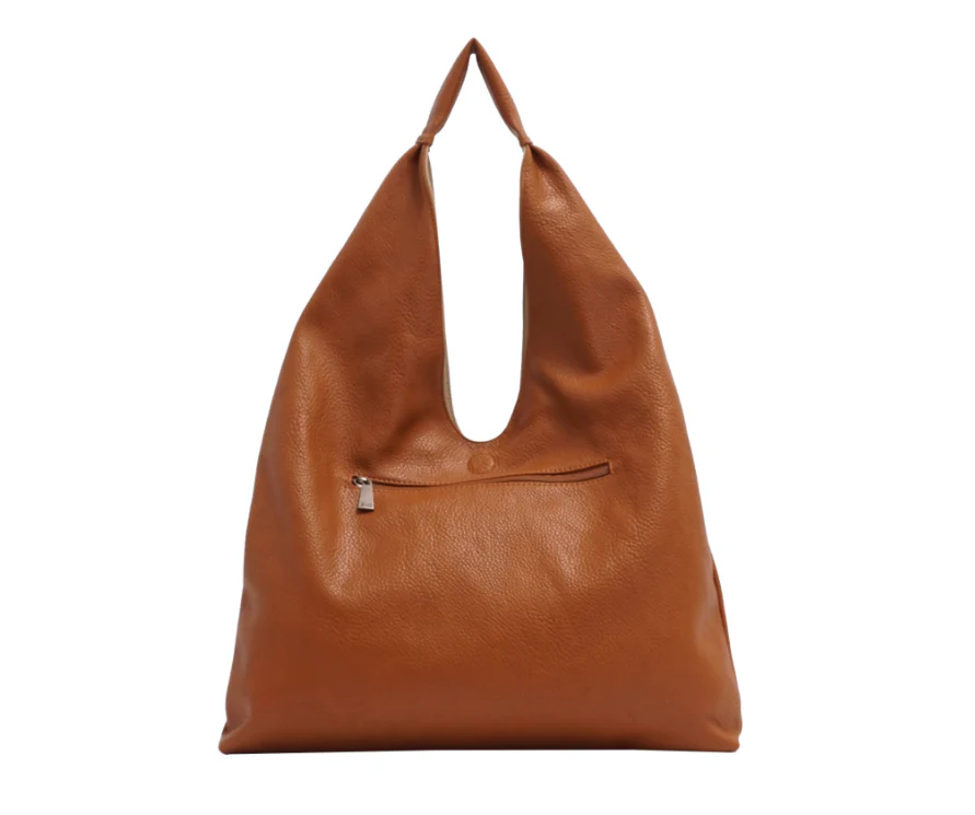 Cecilia 2-in-1 Reversible Hobo - Cognac / Tan - Image 4