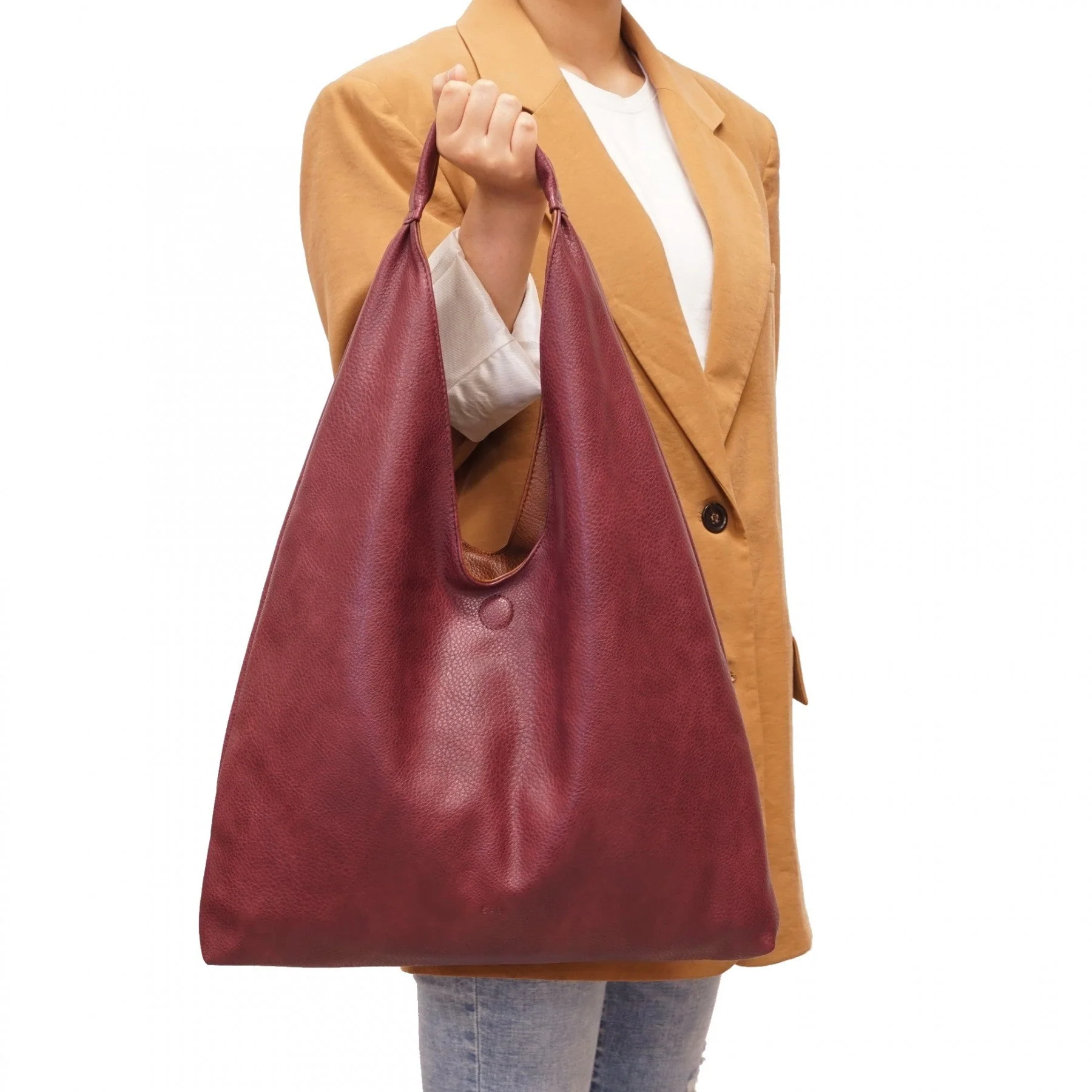 Cecilia 2 in 1 Reversible Hobo - Marshmallow/Deep Forest - Image 5