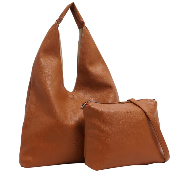 Cecilia 2-in-1 Reversible Hobo - Black / Tan - Image 3