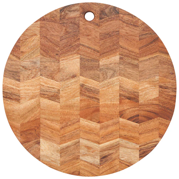 Chevron Acacia Wood 16" Serving Board - Image 2