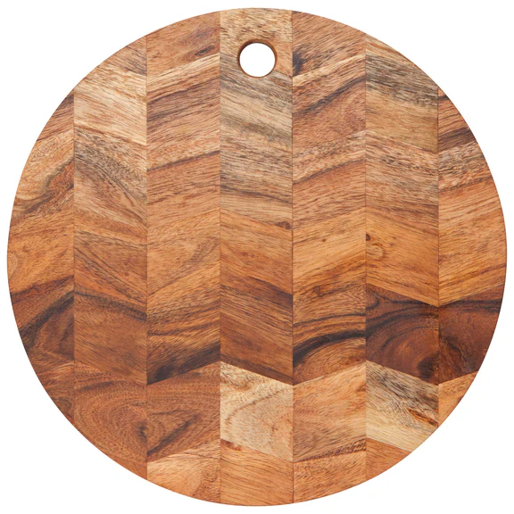 Chevron Acacia Wood 12" Serving Board - Image 2