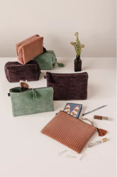 Copper Quilted Velvet Flat Pouch - Image 3