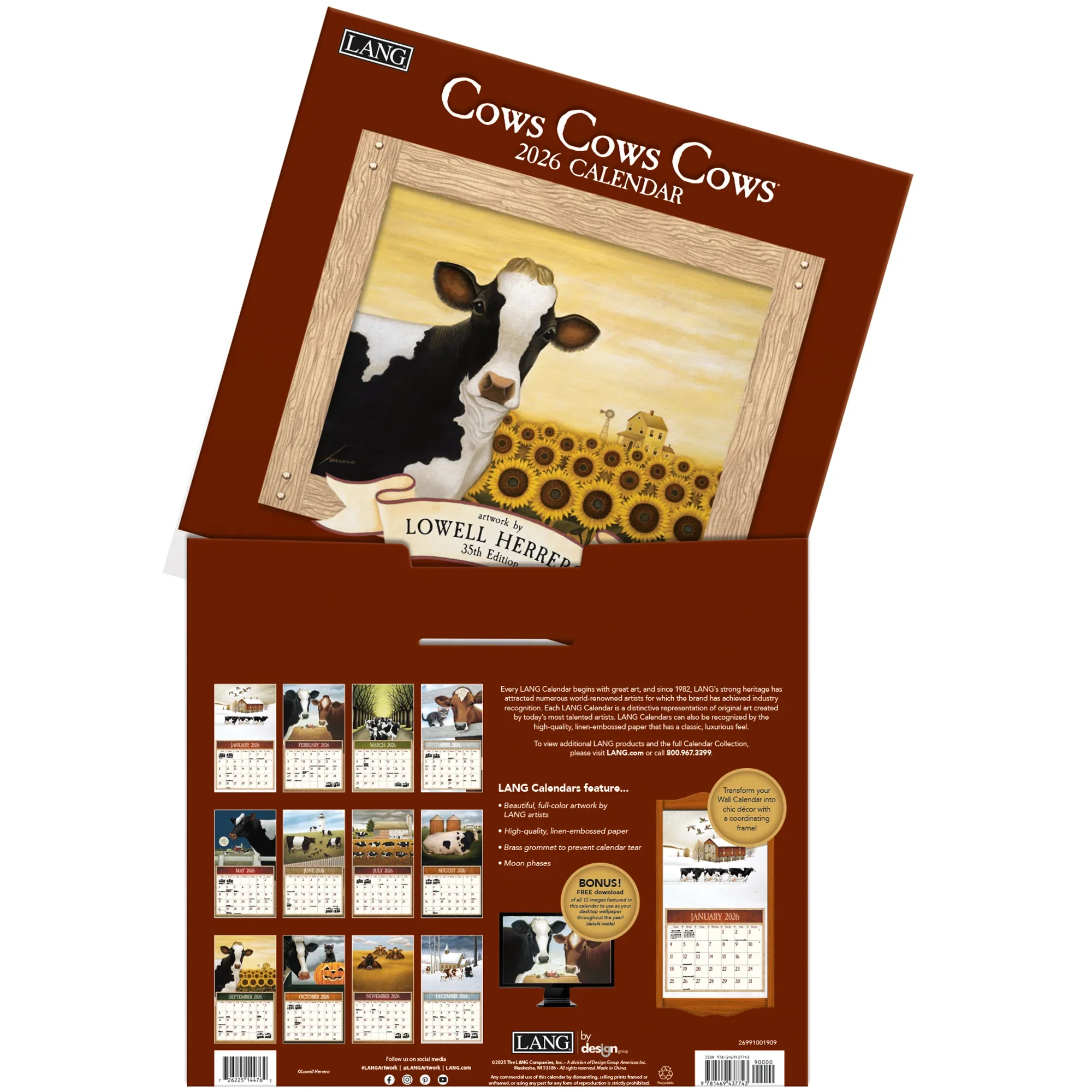 Cows Cows Cows 2026 Lang Calendar - Image 3