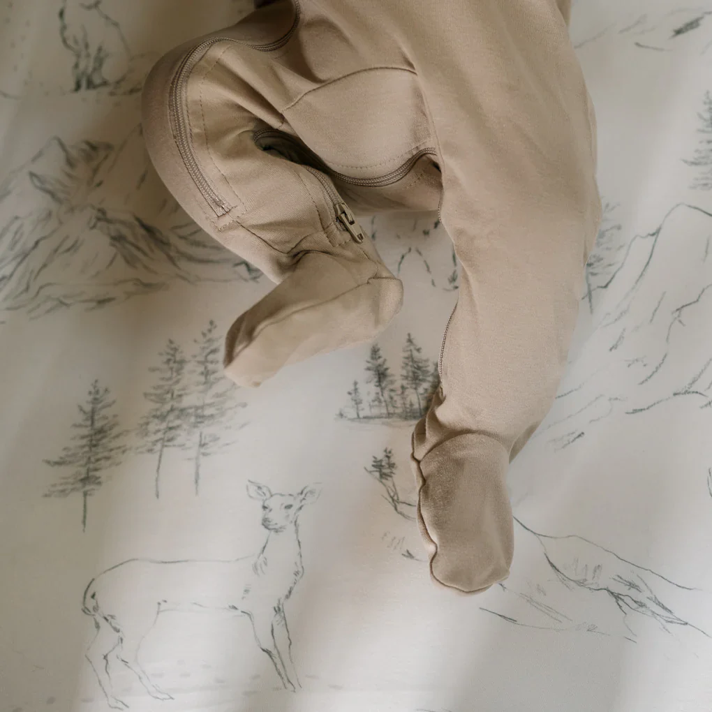 Cozy Mocha Organic Cotton Footed Sleeper - Image 2