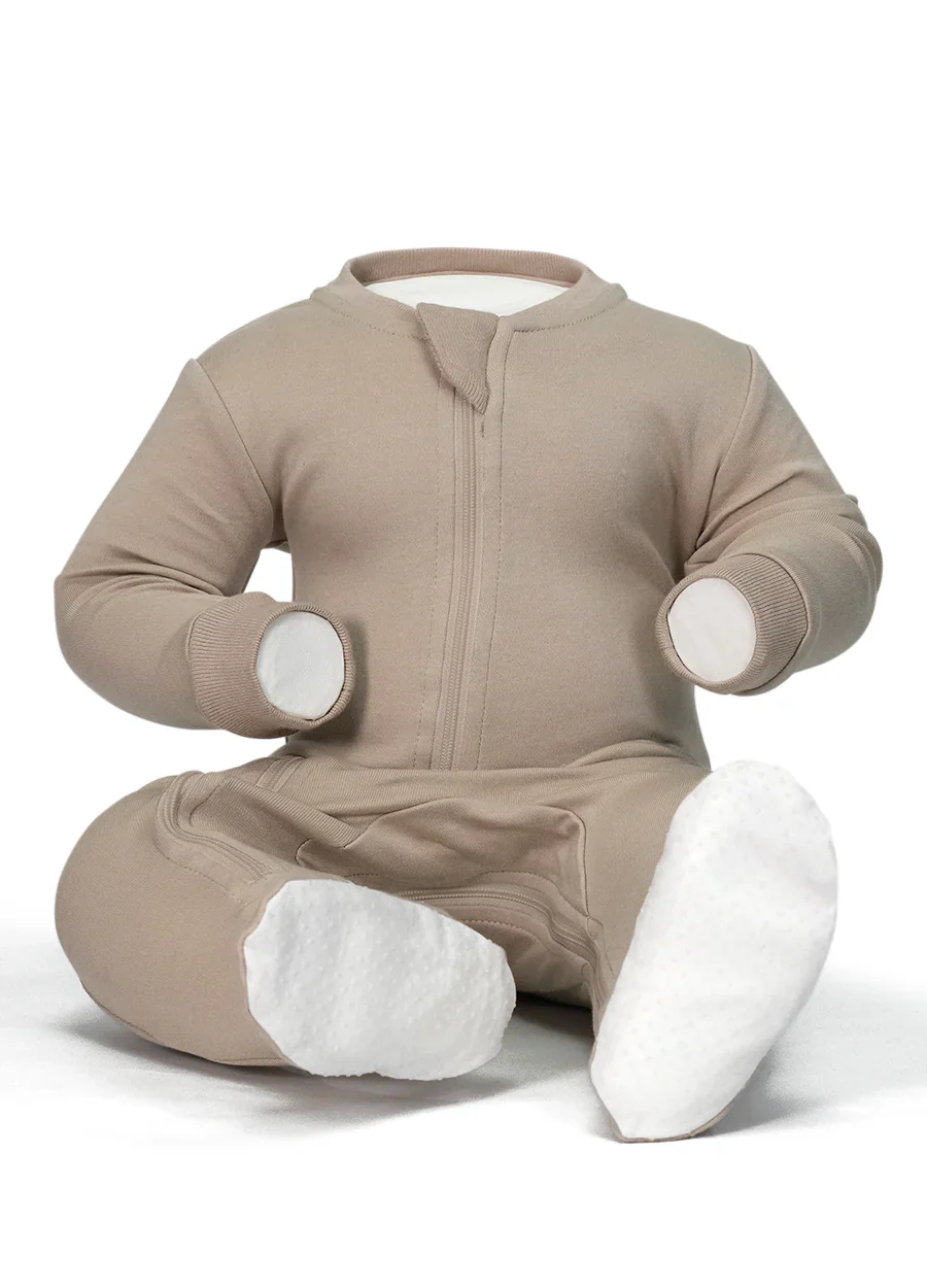 Cozy Mocha Organic Cotton Footed Sleeper - Image 3