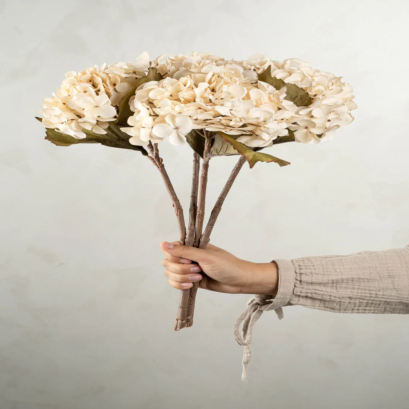 Cream Hydrangea Floral Stem - Image 2