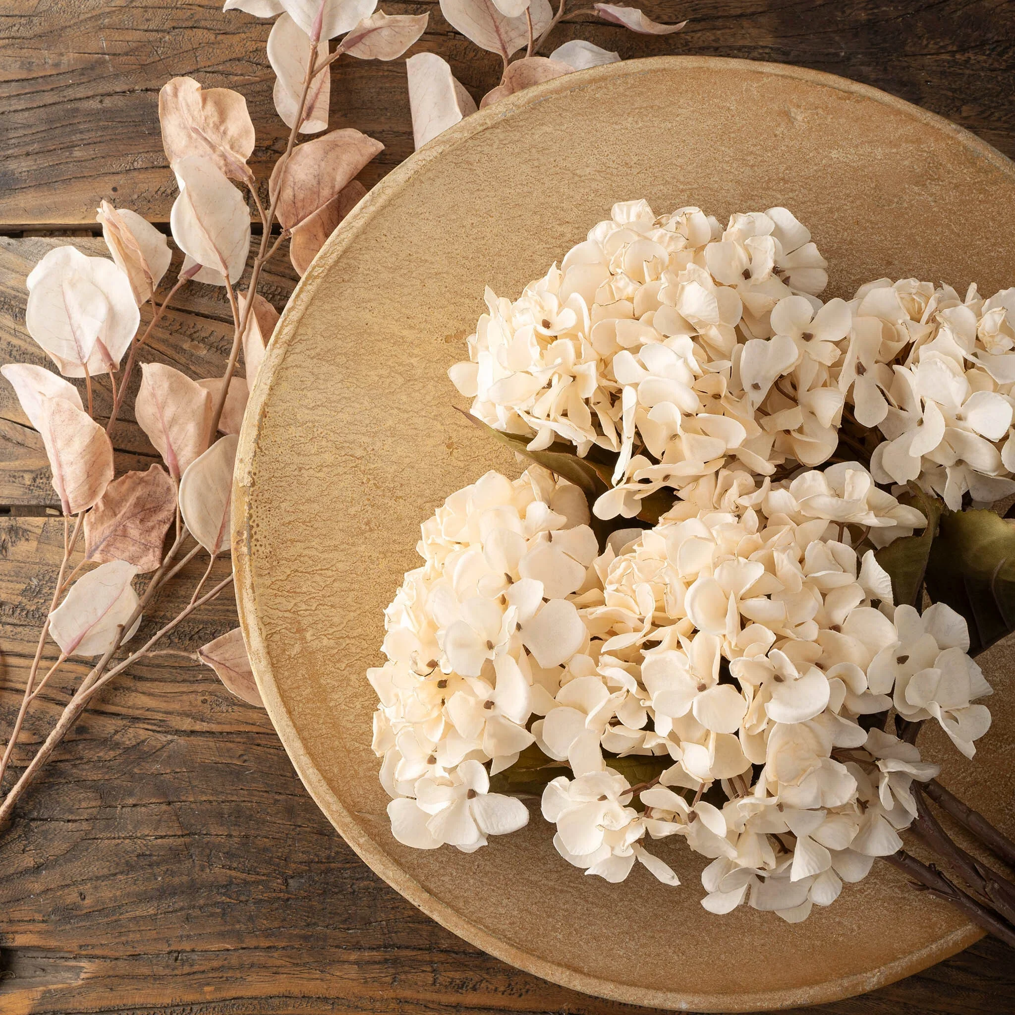 Cream Hydrangea Floral Stem - Image 4