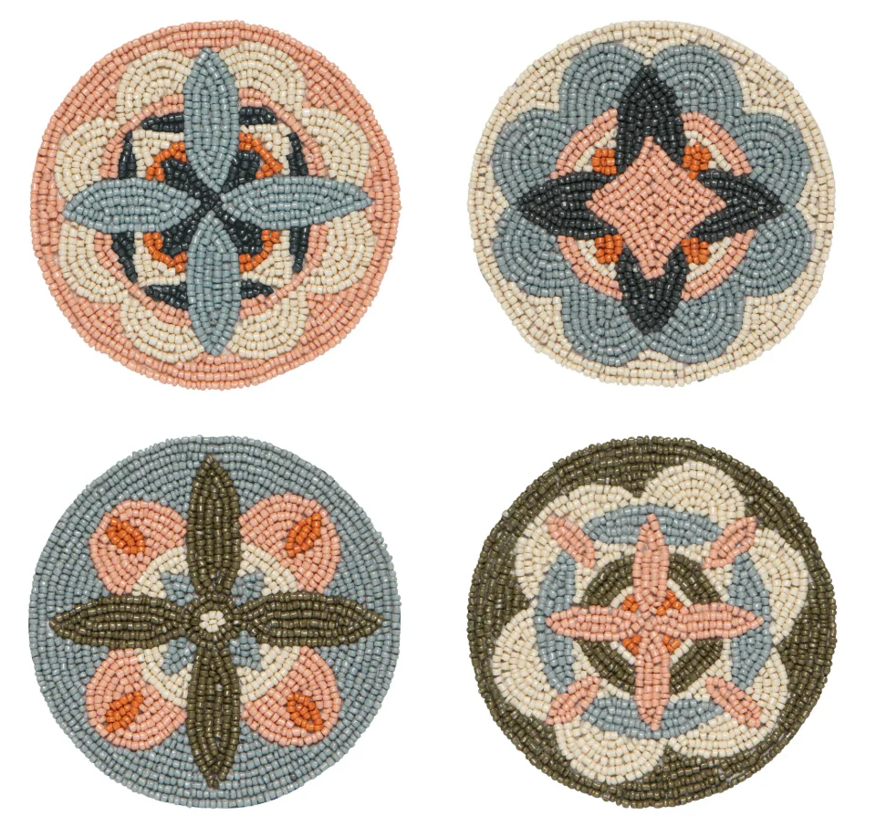 Disco Formation Beaded Coasters - Assorted