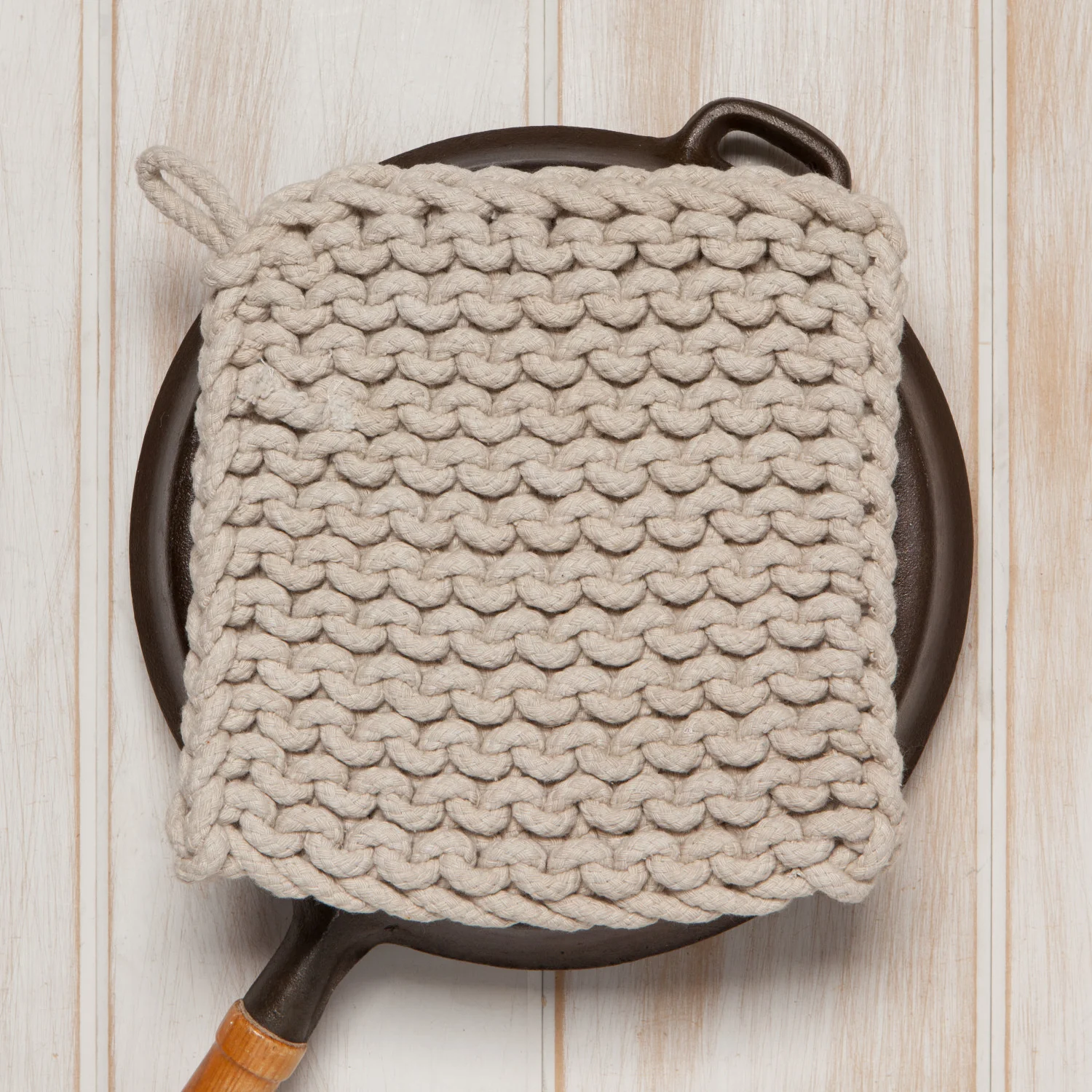 Dove Gray Knit Potholder - Image 4