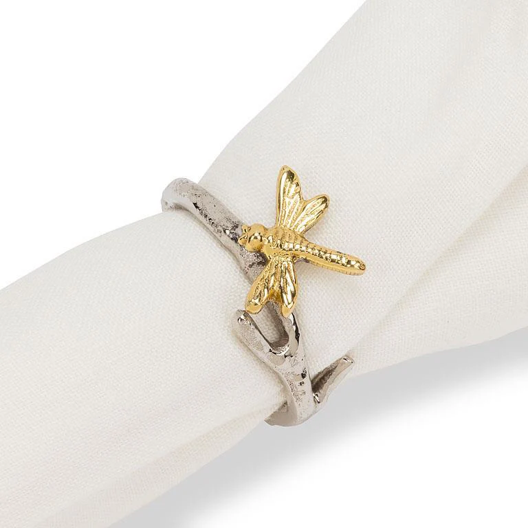 Dragonfly on Branch Napkin Ring - Image 2