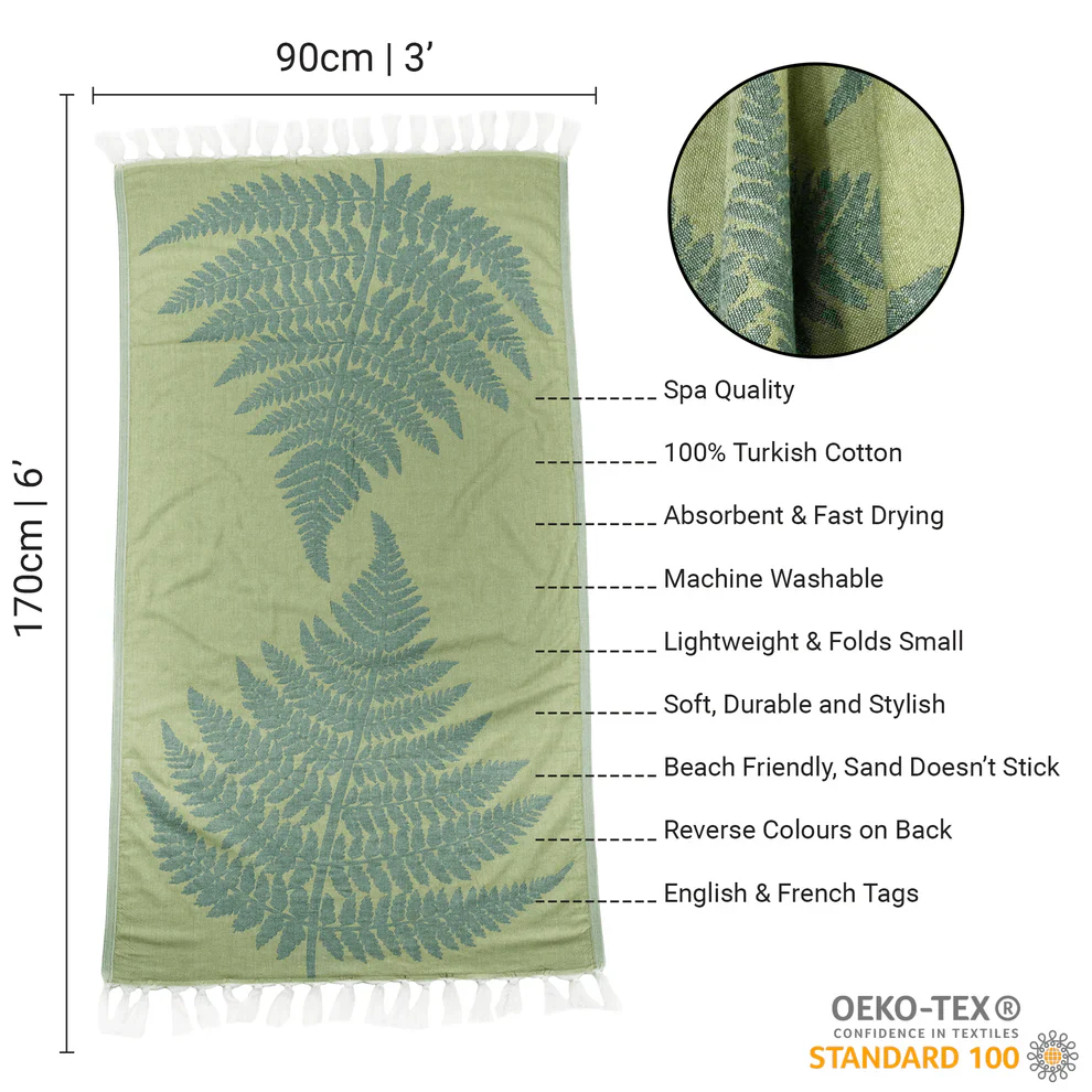 Fern Turkish Body Towel - Image 7