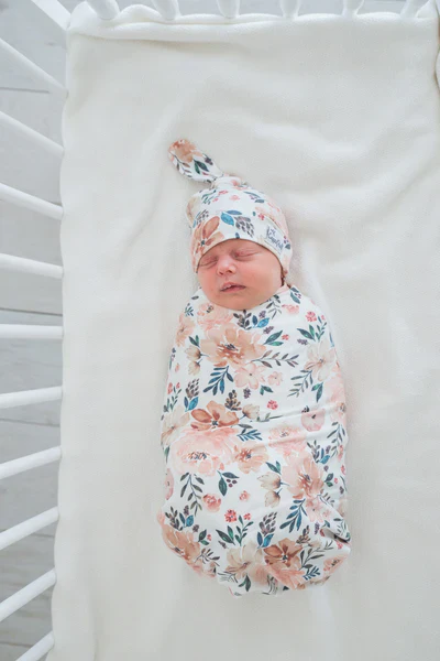 Autumn Top Knot Baby Hat - Image 3