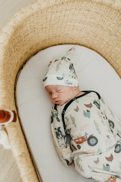 Barnyard (Jo) Top Knot Baby Hat - Image 2
