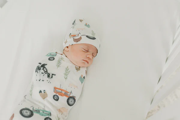 Barnyard (Jo) Top Knot Baby Hat - Image 3