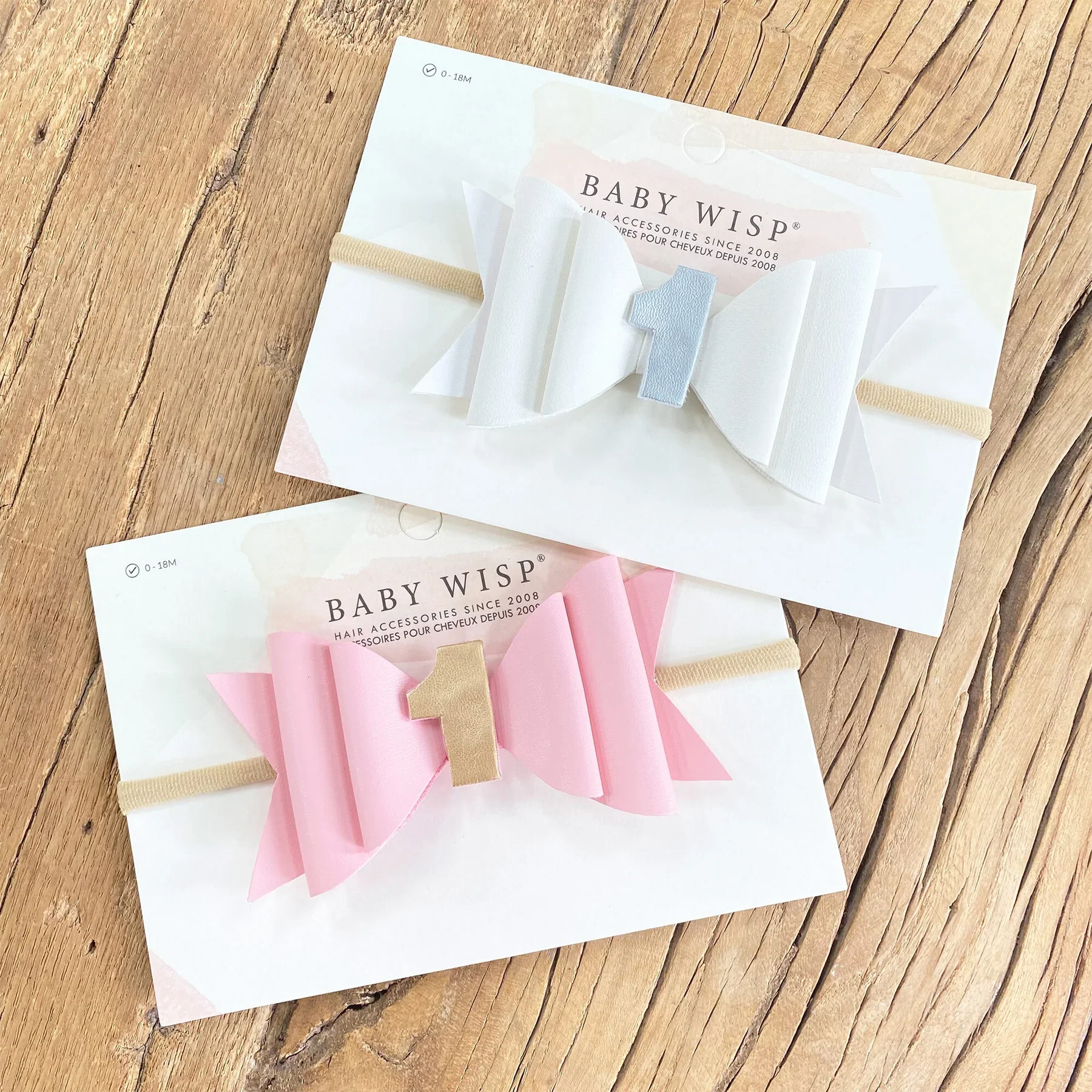 First Birthday Headband - Pink Hair Bow - Image 6