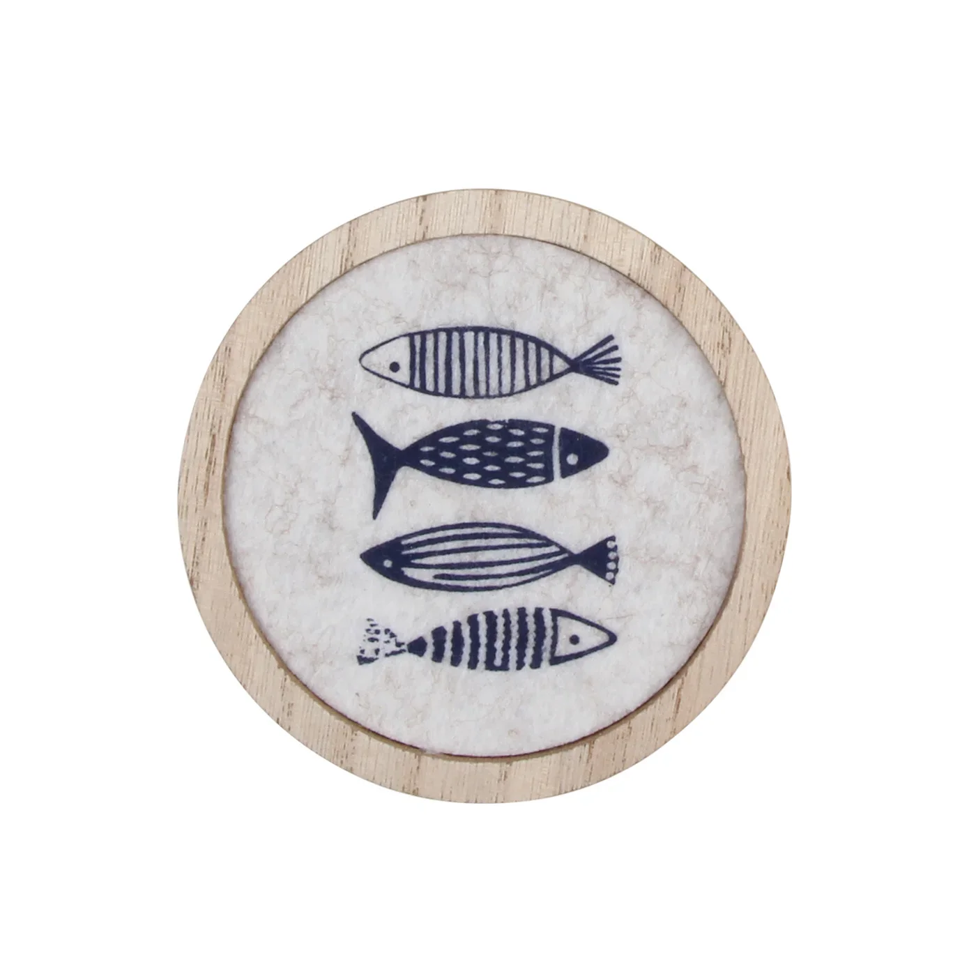 Fish Felt & Wood Coaster - Image 2