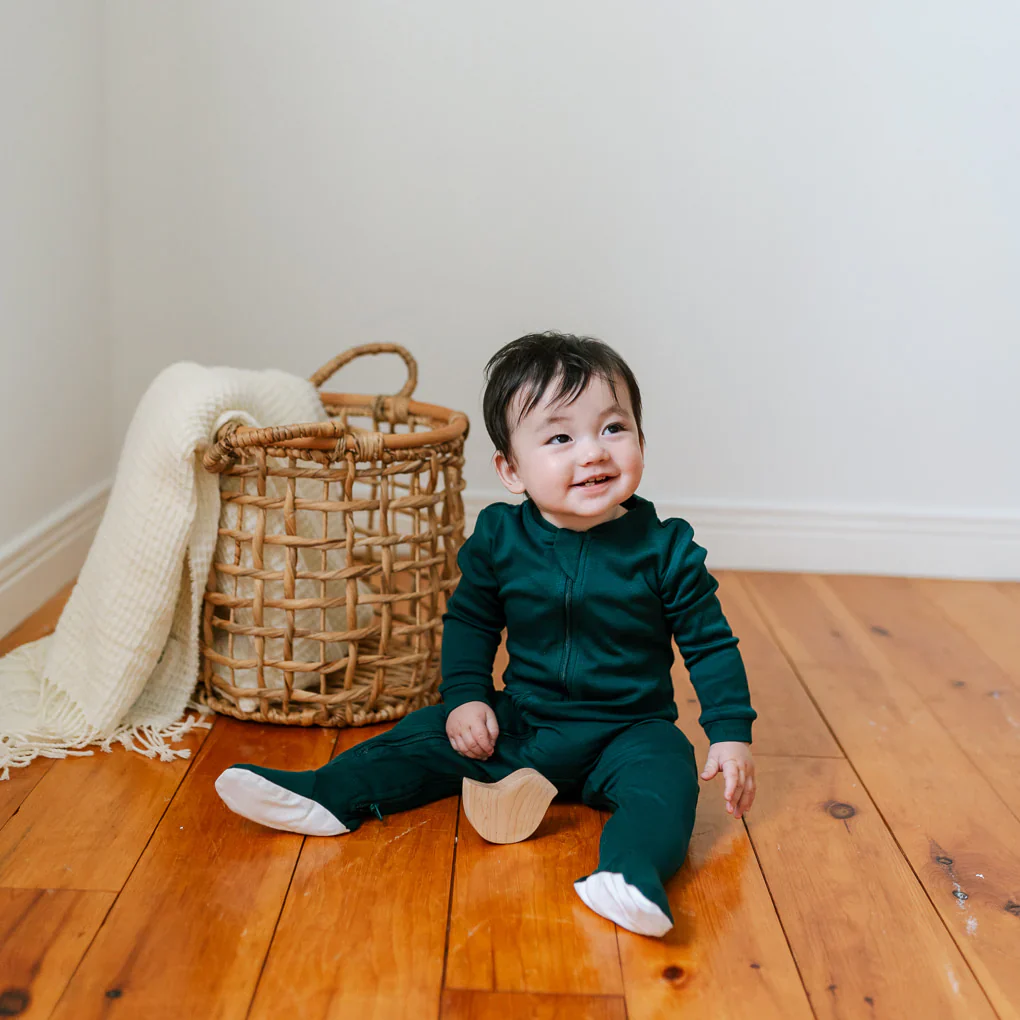 Forest Calm Organic Cotton Footed Sleeper - Image 2