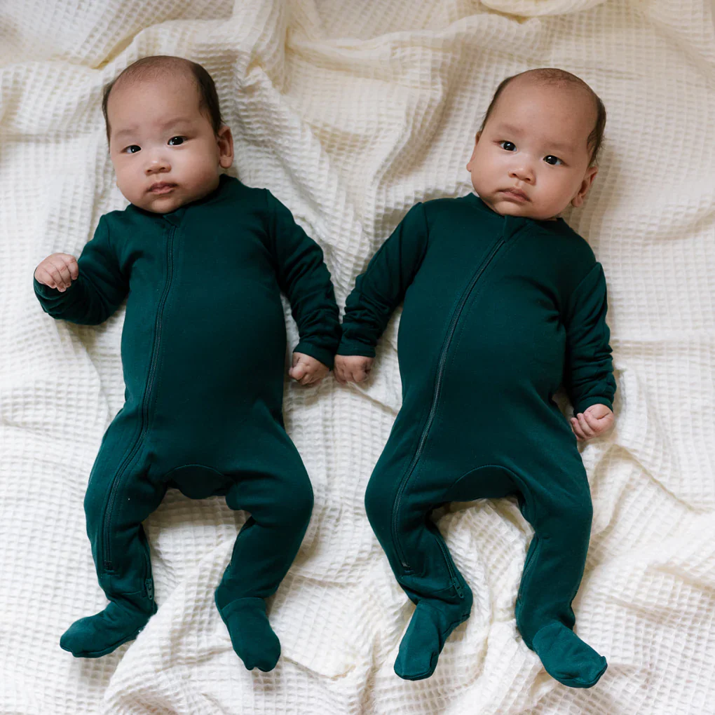 Forest Calm Organic Cotton Footed Sleeper - Image 3