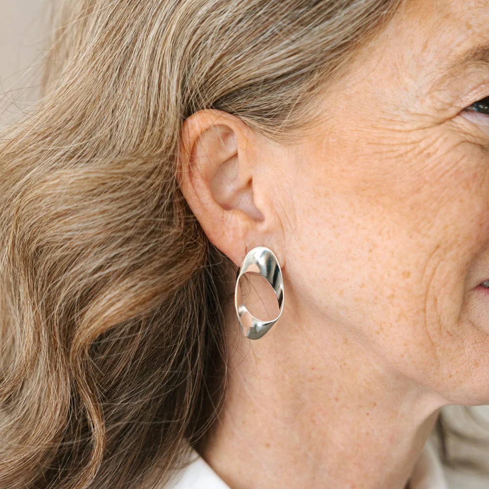 Gallery Earrings - Silver - Image 2