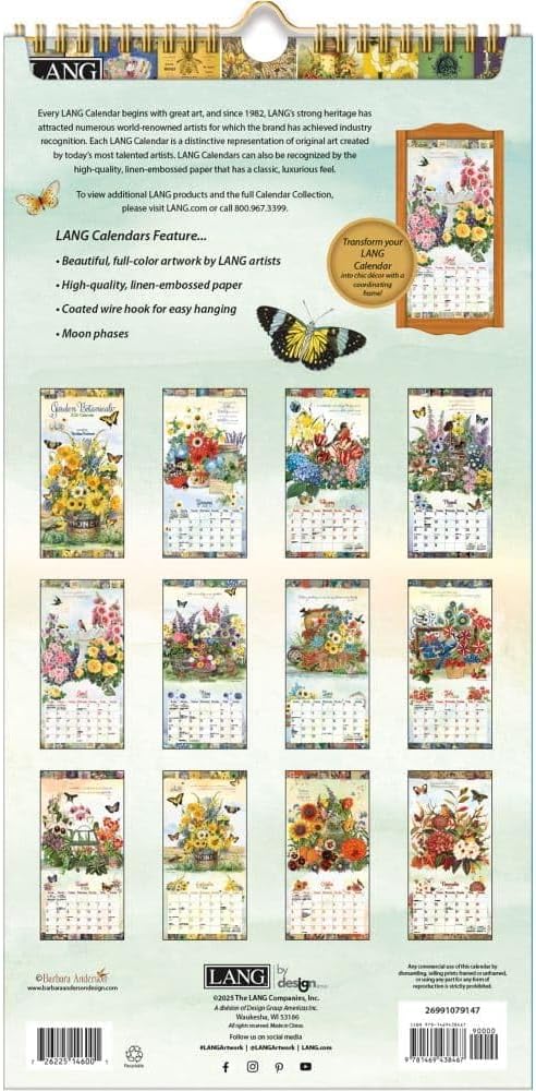 Garden Botanicals 2026 Lang Vertical Calendar - Image 3