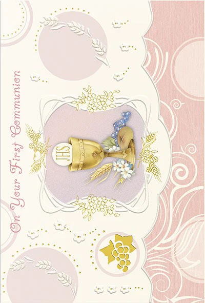 Girl Communion Greeting Card