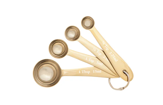 Gold Measuring Spoons - Set of 4