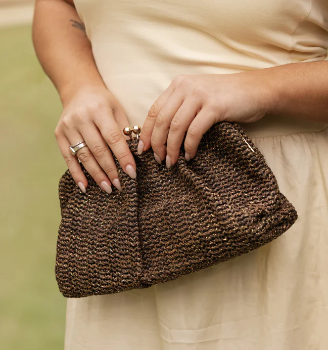 Goldie Clutch - Chocolate Knit - Image 2