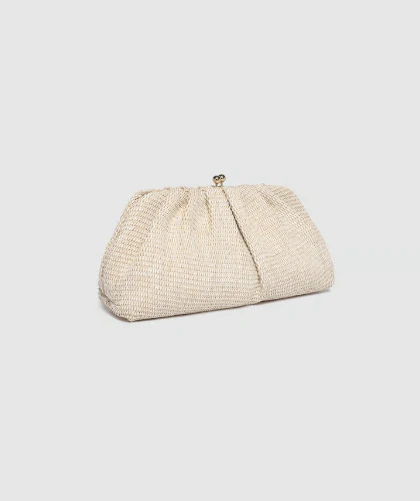 Goldie Clutch - Vanilla Raffia - Image 3
