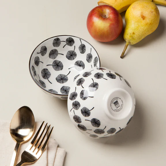 Gray Dandelion Stamped Bowl - Image 2